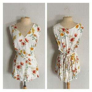 Torrid white floral blouse